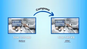 Image is a description of image getting compressed